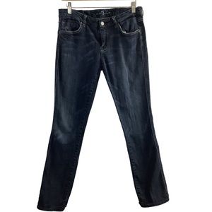 7 for all mankind straight leg woman”s jeans dark wash size 28